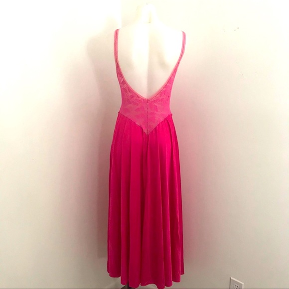 VINTAGE OLGA NYLON FULL SWEEP NYLON NIGHTGOWN NEGLIGEE LARGE 91060 LACE BODICE - Picture 2 of 4